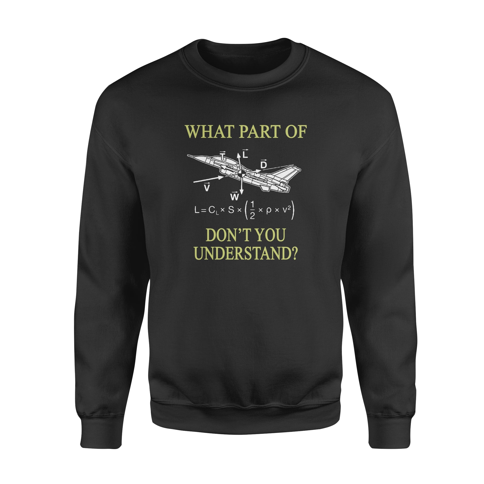 Funny Aviation What A Part Of Dont You Understand – Standard Crew Neck Sweatshirt