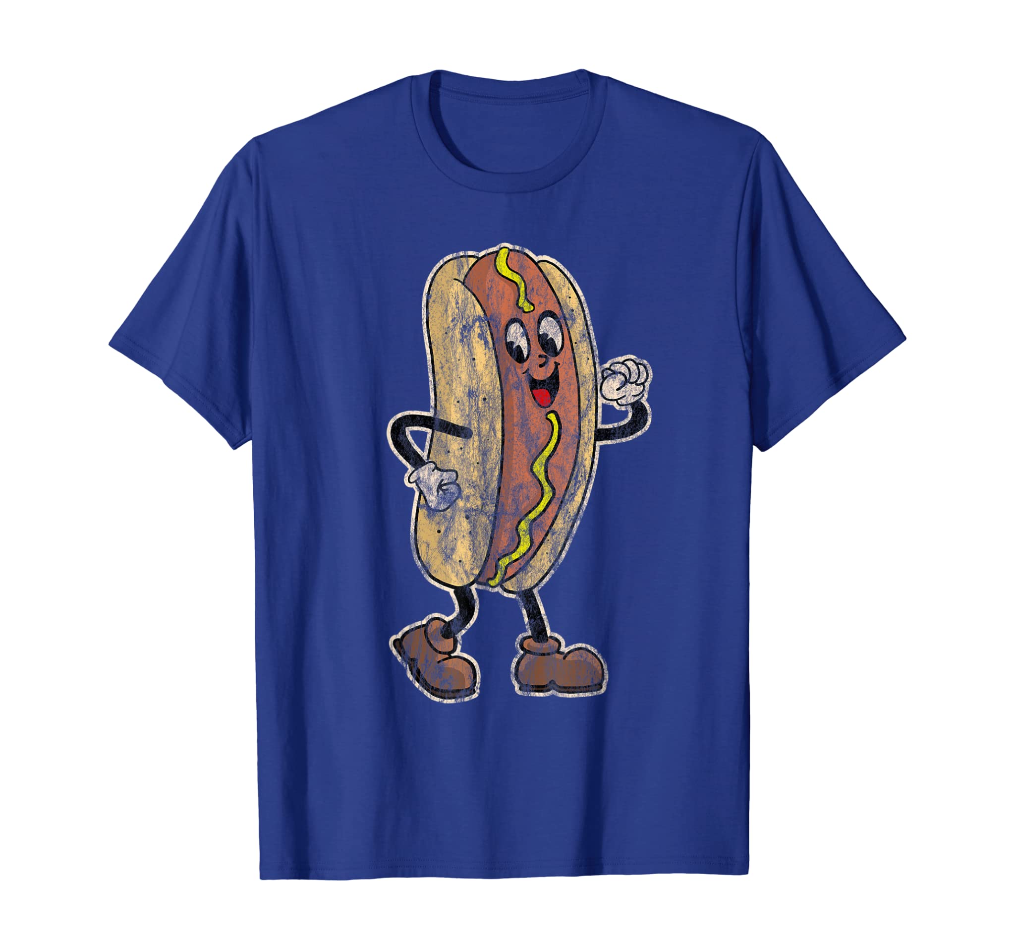 Distressed Walking Drive In Movie Hot Dog T Shirt