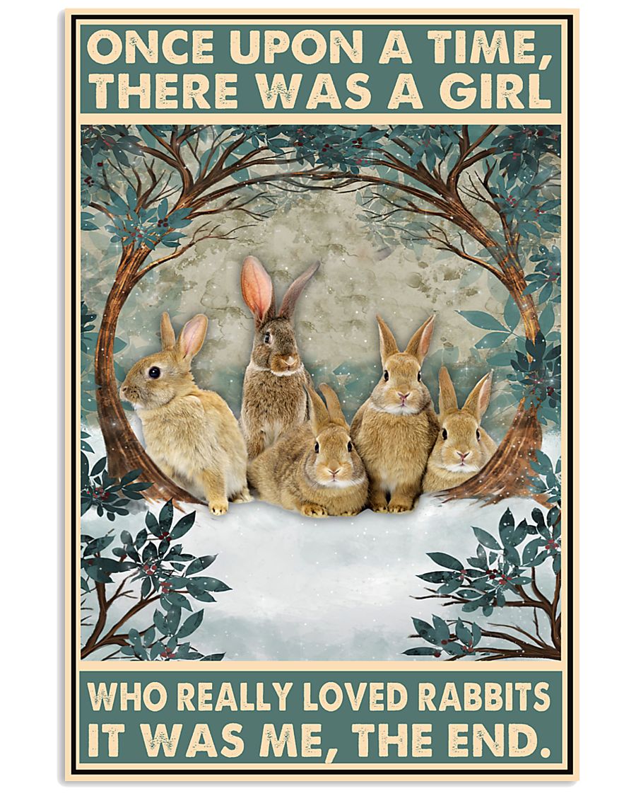 Rabbit Once Upon A Time Poster Print, Canvas Print Wall Art, Canvas Poster Wall Decor