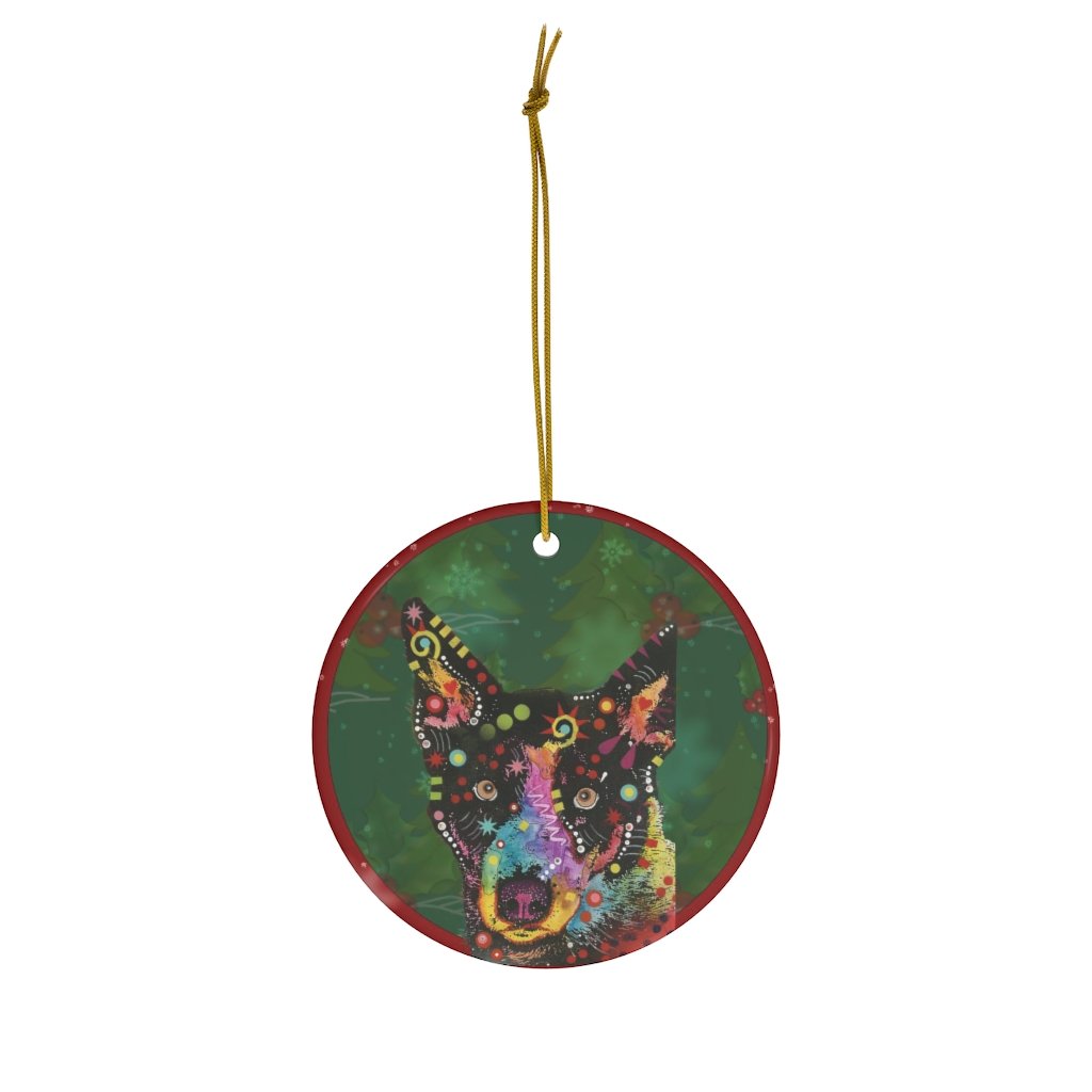 Blue Heeler Design Ceramic Christmas Ornaments – Dean Russo Art