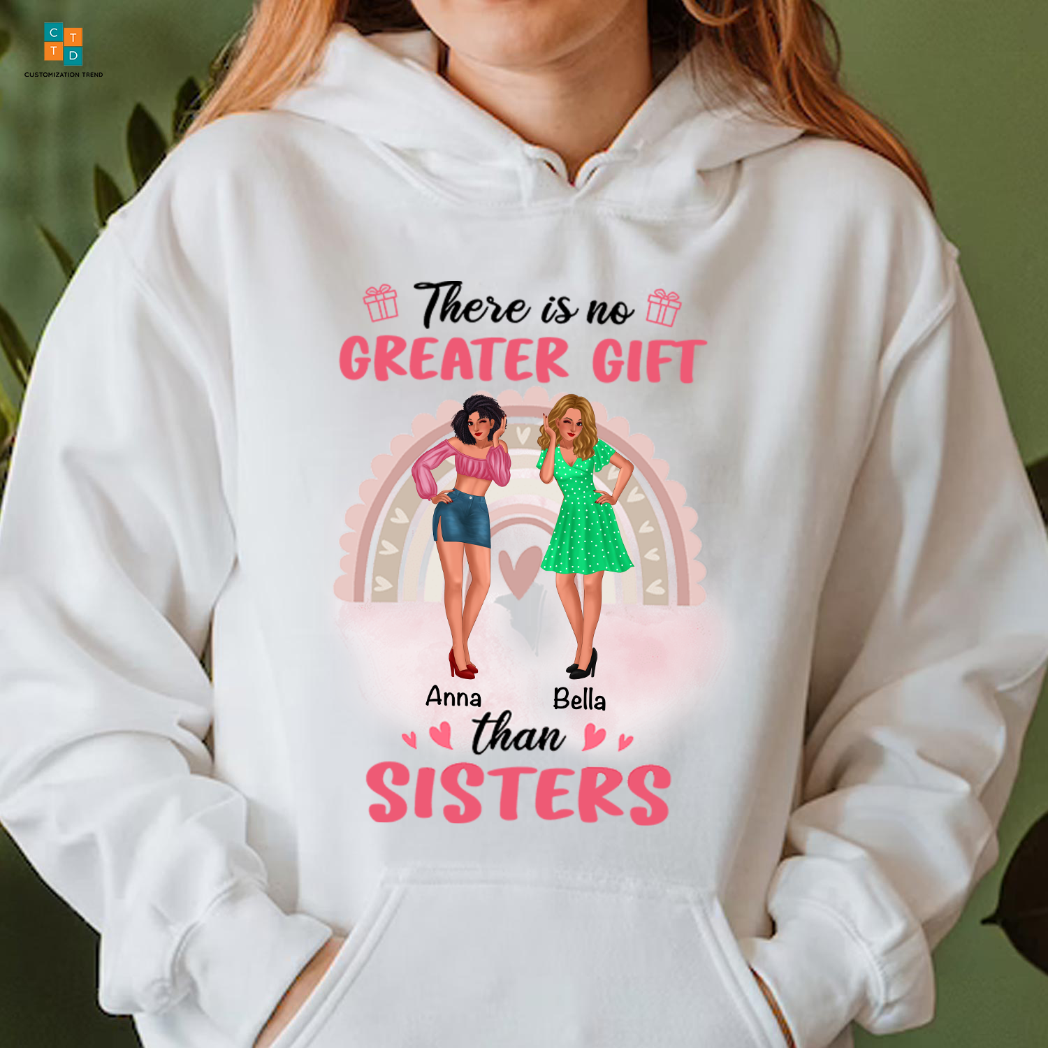 Personalized Lovely Girls There Is No Greater Gift Than Sisters Shirt, Custom Friend, Besties, Sister Shirt