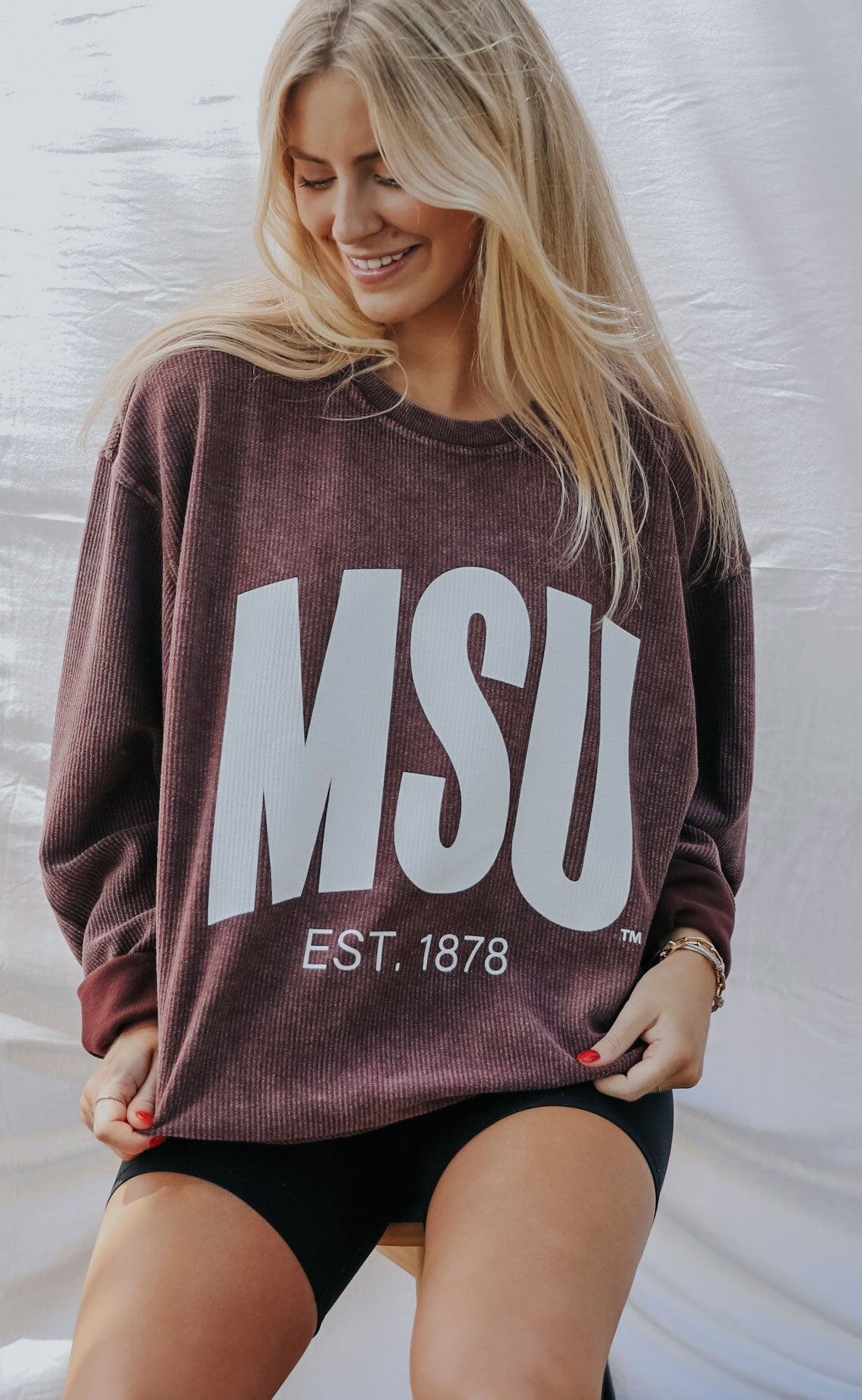 Charlie Southern: Mississippi State Corded Sweatshirt