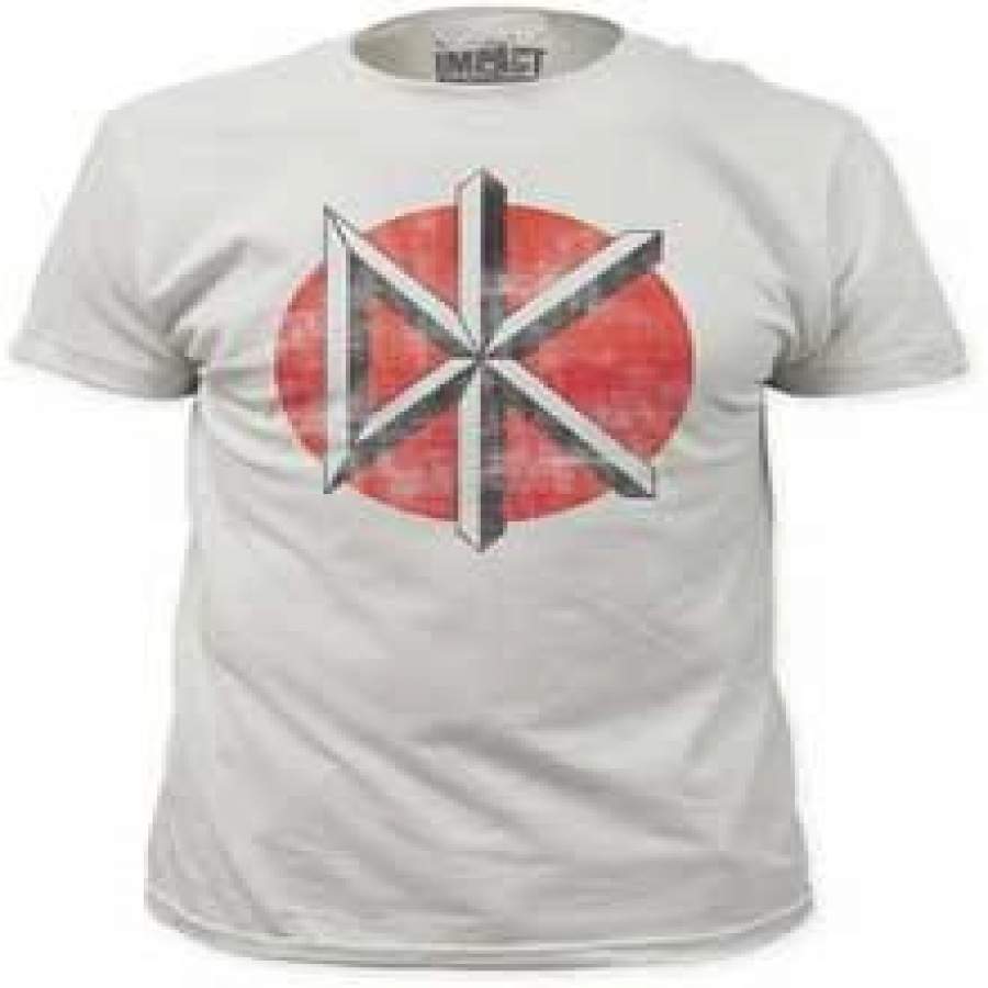 Dead Kennedys Distressed Classic Logo Vintage White Fitted t-shirt