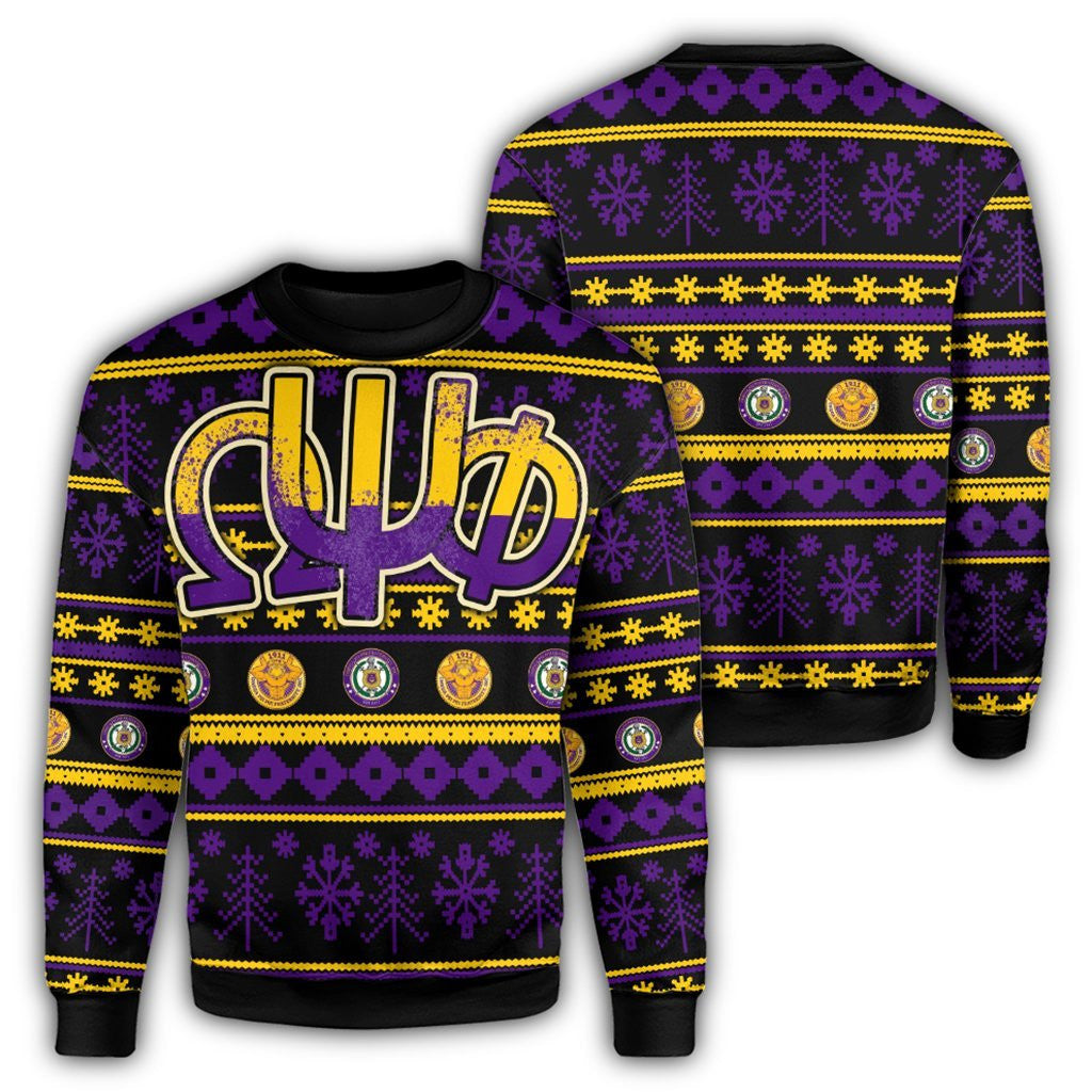 Fraternity Sweatshirt – Omega Psi Phi Christmas Splatters Sweatshirt