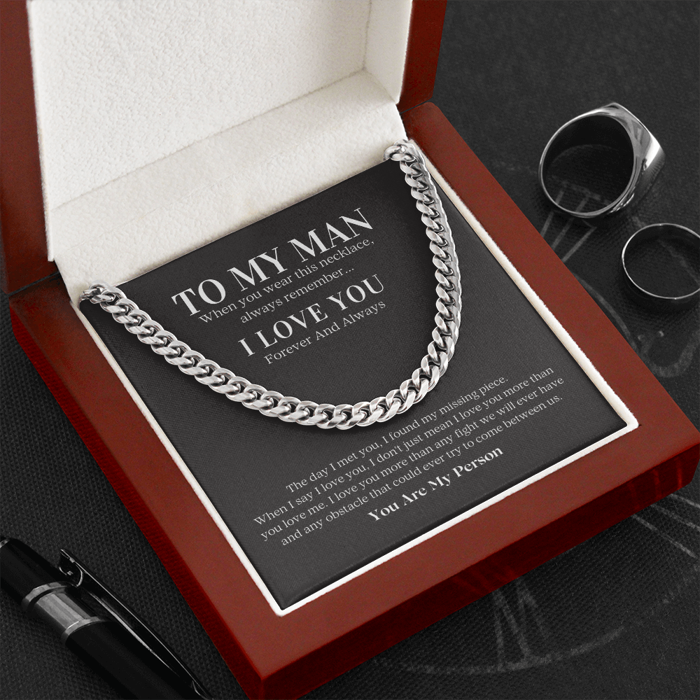 To My Man – Cuban Chain Necklace