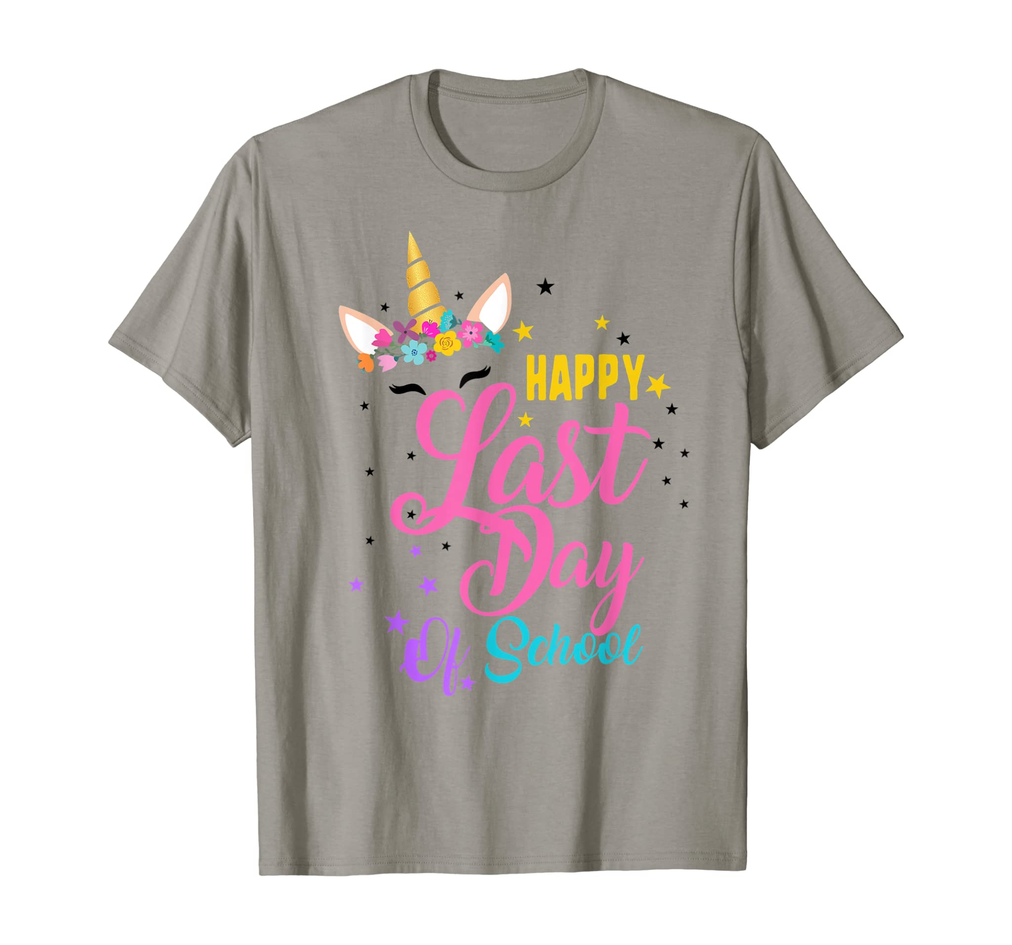 Happy Last Day Of School Teacher Magical Girls Unicorn Gift T-Shirt