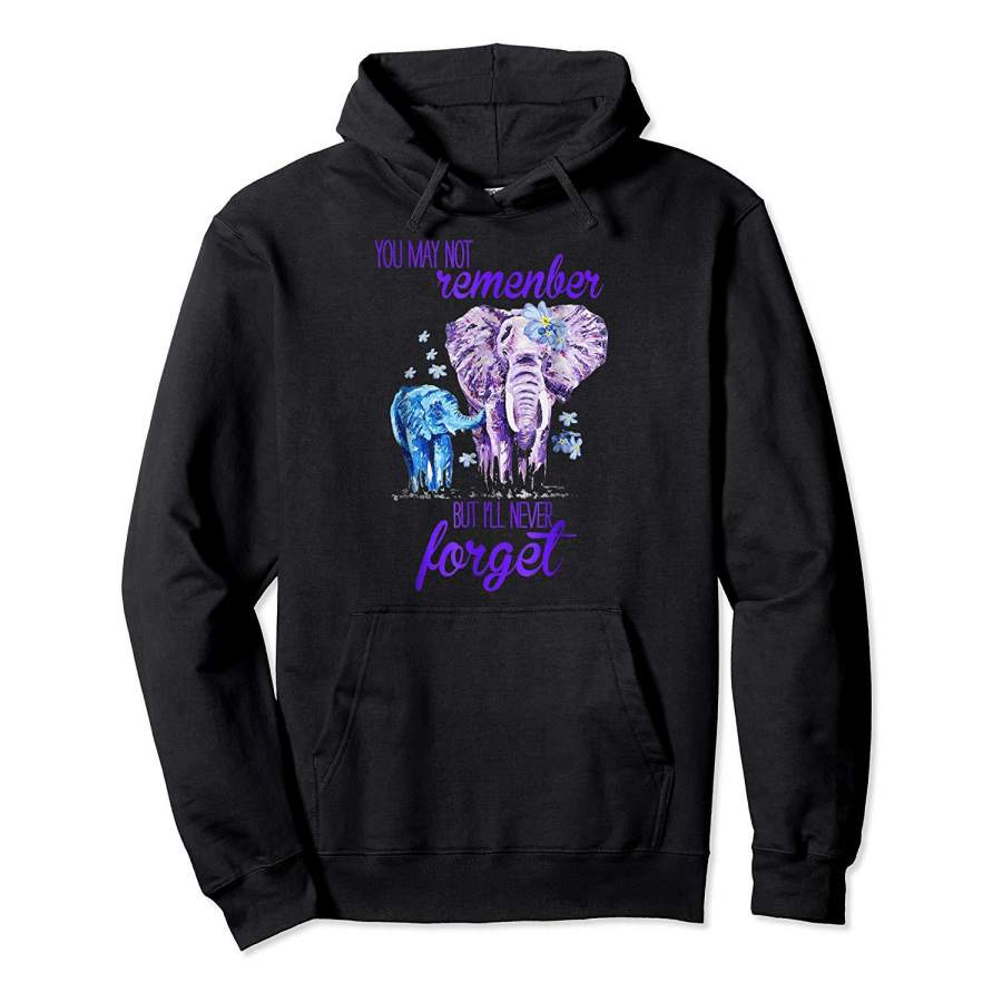 Purple Elephant Cool Alzheimer Awareness Shirt Hoodie Premium Tee