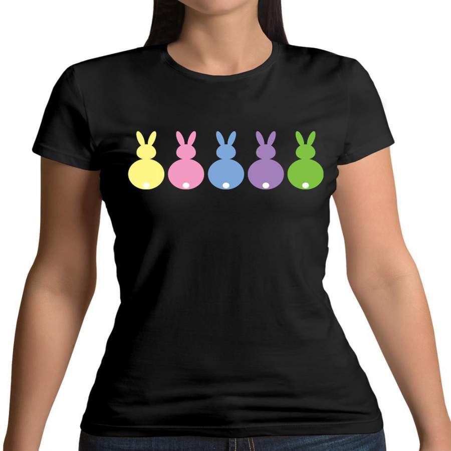 Multi Colour Easter Bunny’s Womens T-Shirt