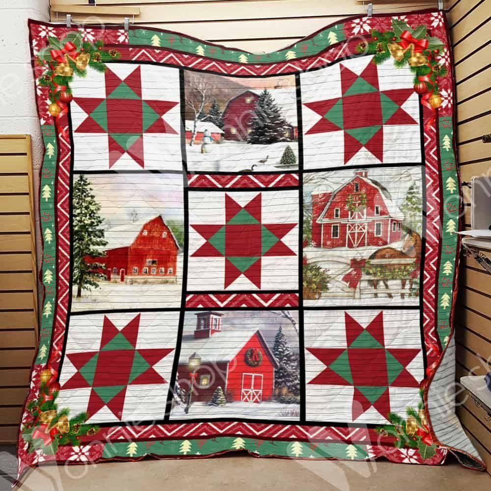 Farmhouse Christmas Cl15100181Mdq Quilt Blanket