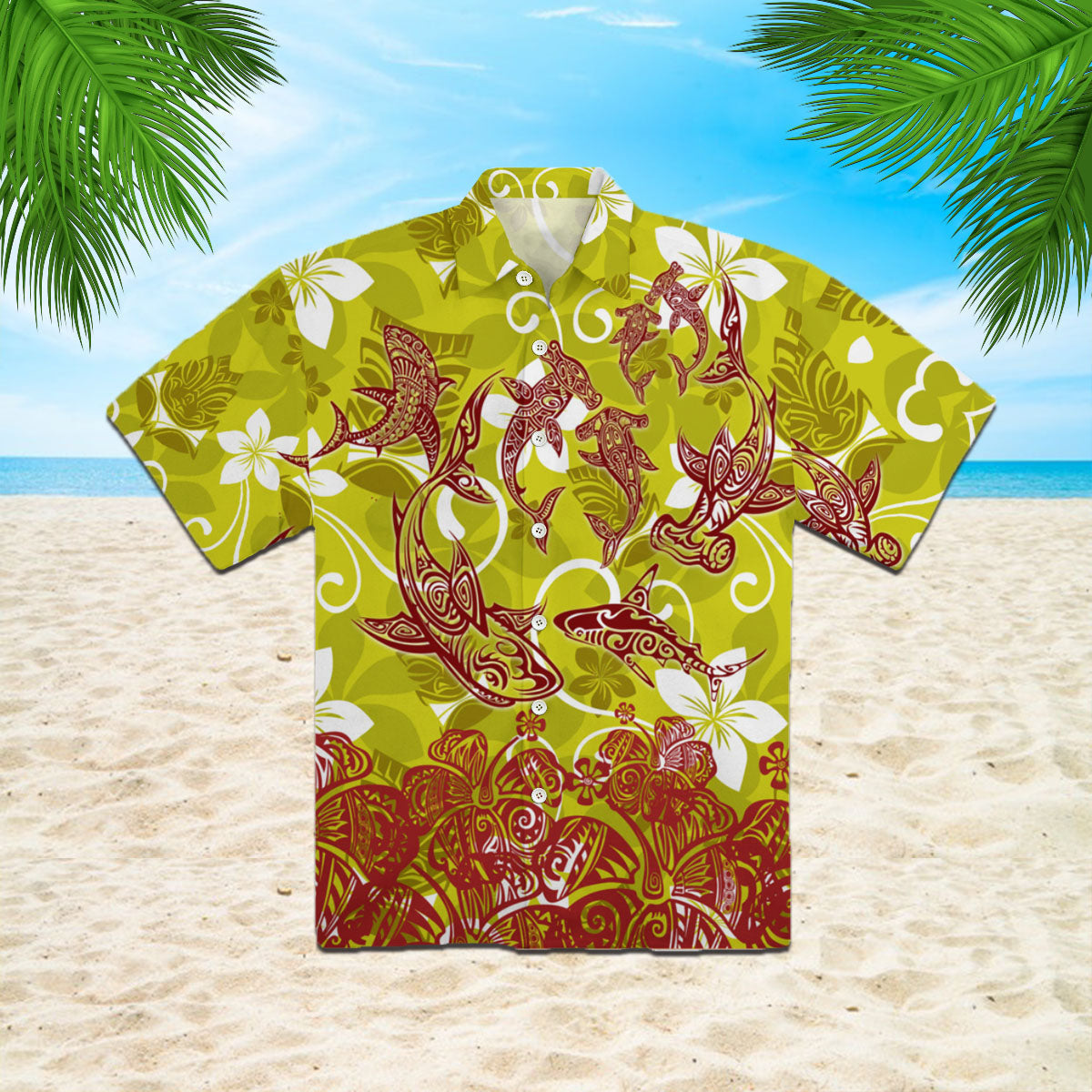 Shark Polynesian Hawaiian Shirt | For Men & Women | Wt1449