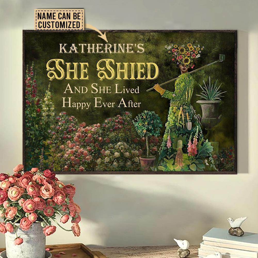 Aeticon Gifts Personalized Garden She Shed Canvas Mom Dad Gift Home Decor