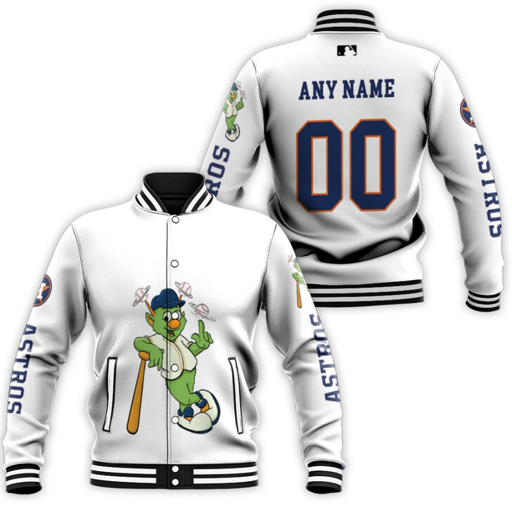 Houston Astros Orbit Custom Name Number Baseball Jacket