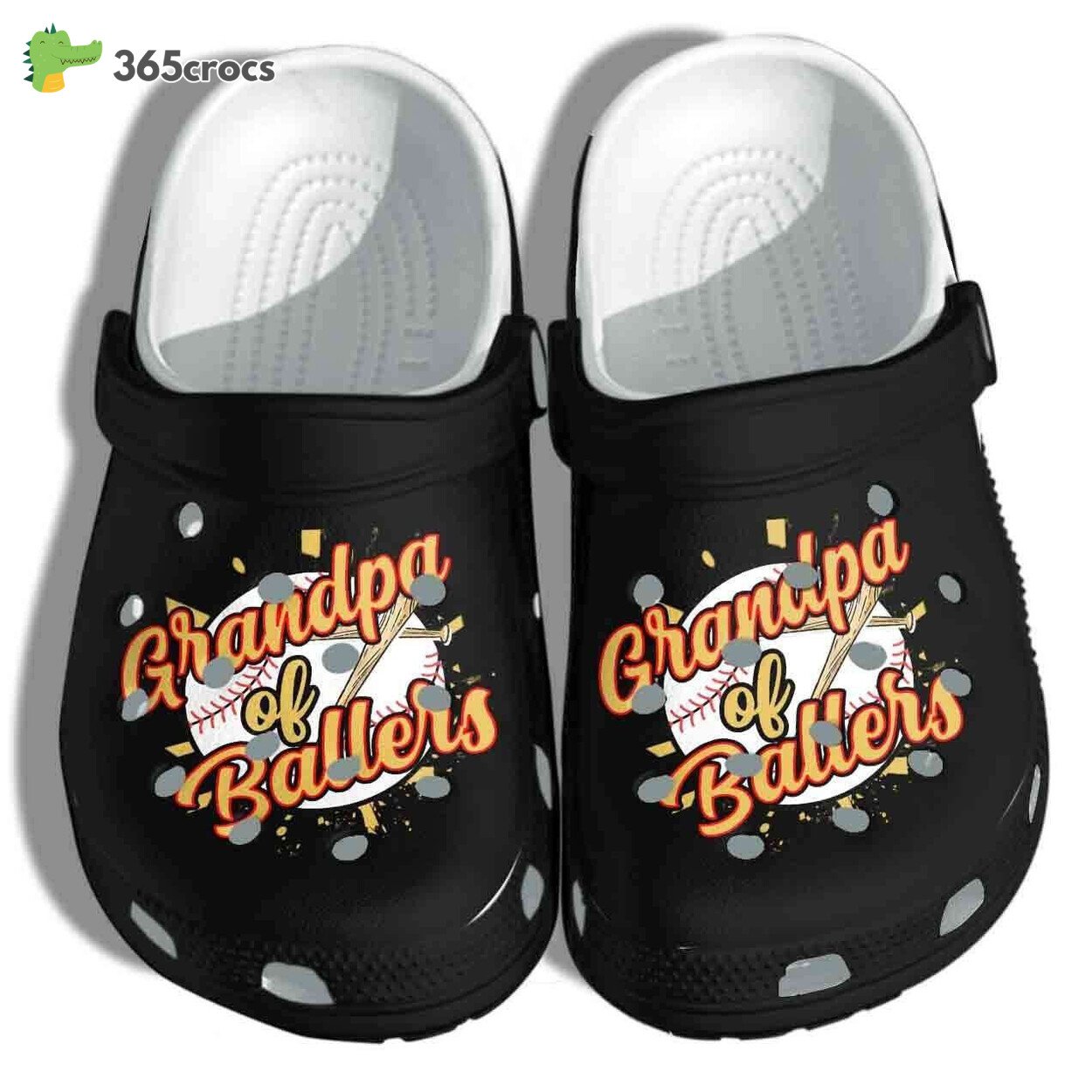 Celebrate Grandparent Pride Grandpa Baseball Lover Themed Clogs