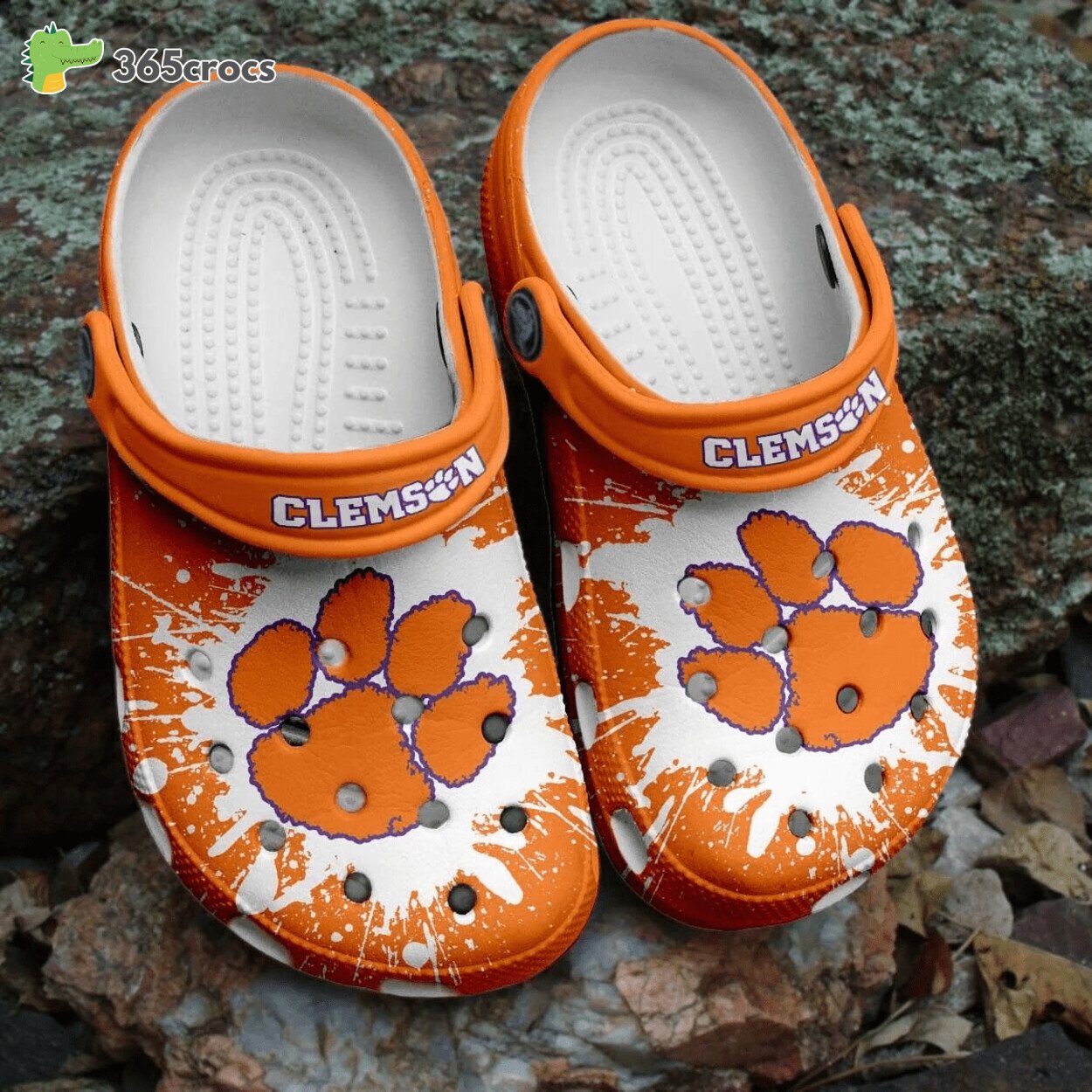 Celebrate Sports Clemson NCAA Comfort Depicted on Classic Clogs Shoes