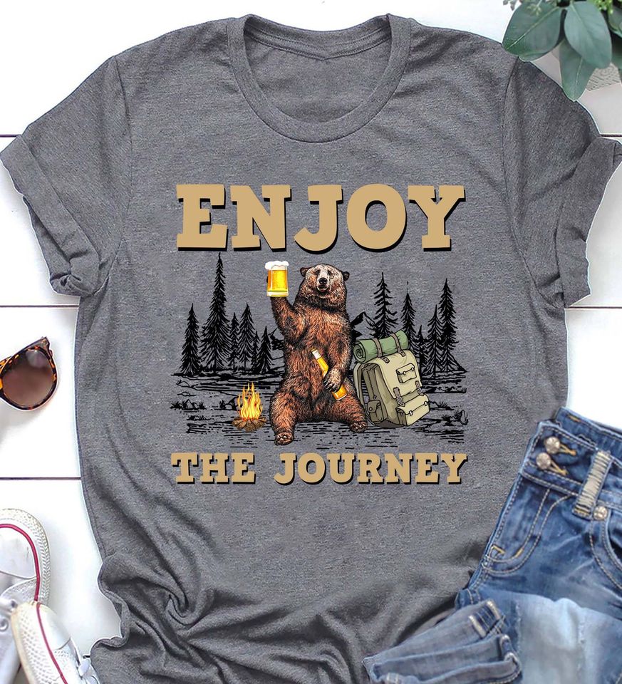 Bear Beer Enjoy The Journey Standard T-Shirt