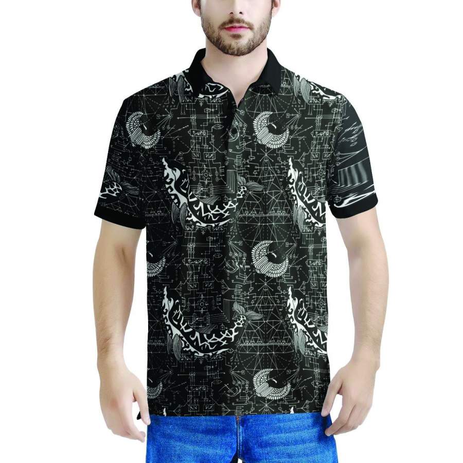 Dolphin Gothic Witch Men’s Polo Shirts