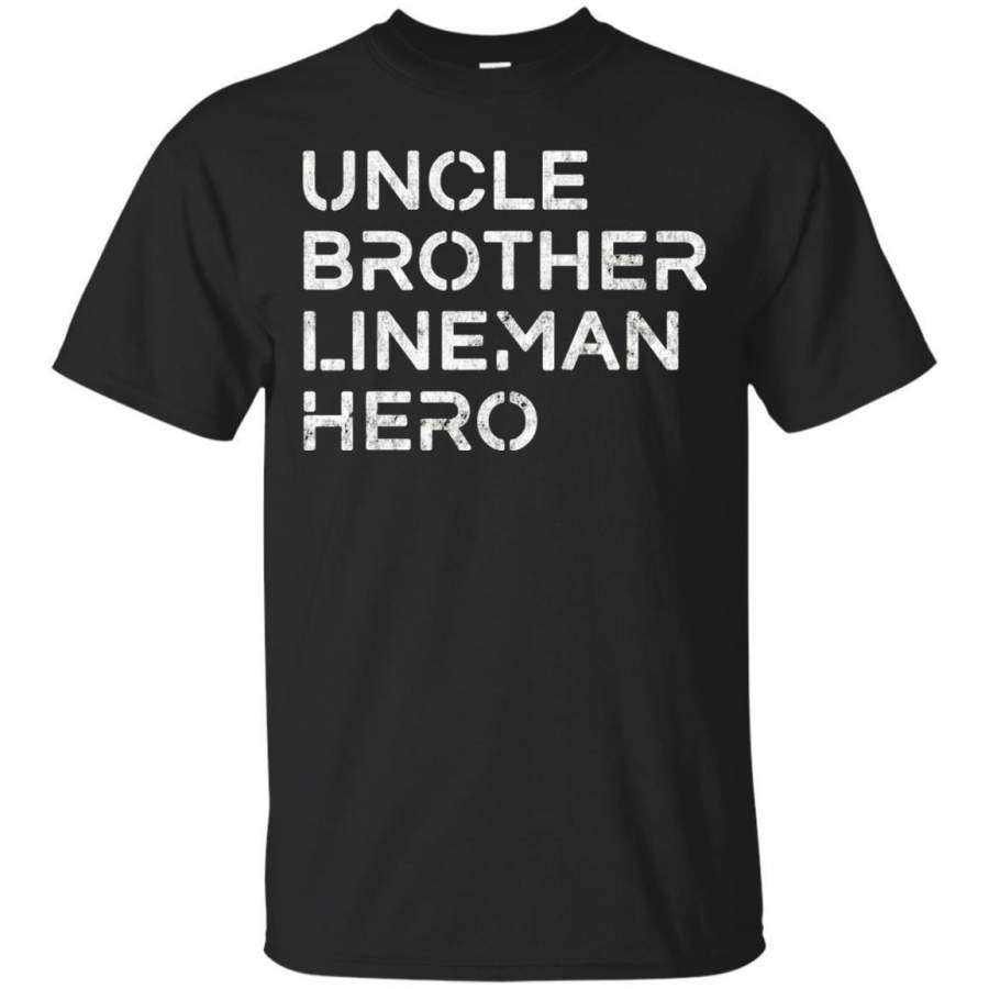 AGR Mens Uncle Brother Lineman Hero  Inspirational Uncle Tshirt Jaq T-shirt