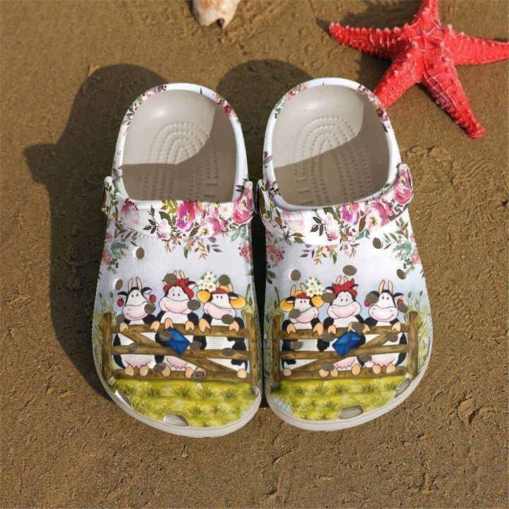 Farmer Floral Cows Classic Clogs Shoes