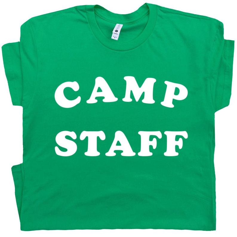 Camp Staff T Shirt Retro Camping Shirts Funny Vintage Cool Graphic Camping Tee Cute Tshirt For Men Women Kids Camp Crystal Lake Counselor