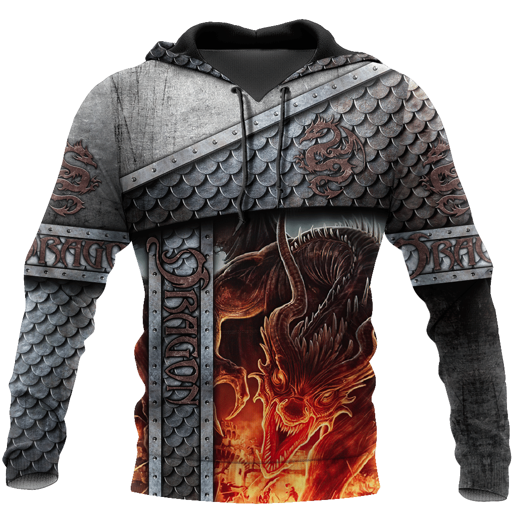 Knight Amor Dragon 3D Hoodie All Over Print-Shirt  For Men And Women