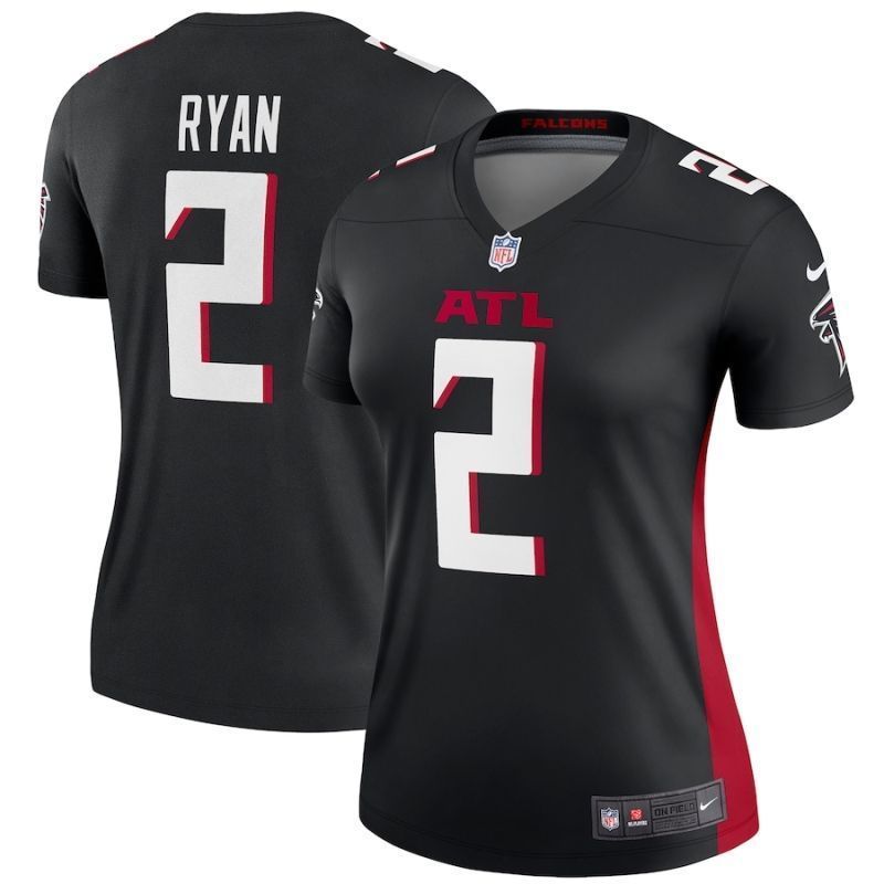 Atlanta Falcons Matt Ryan #2 NFL 2020 Black Womens Jersey