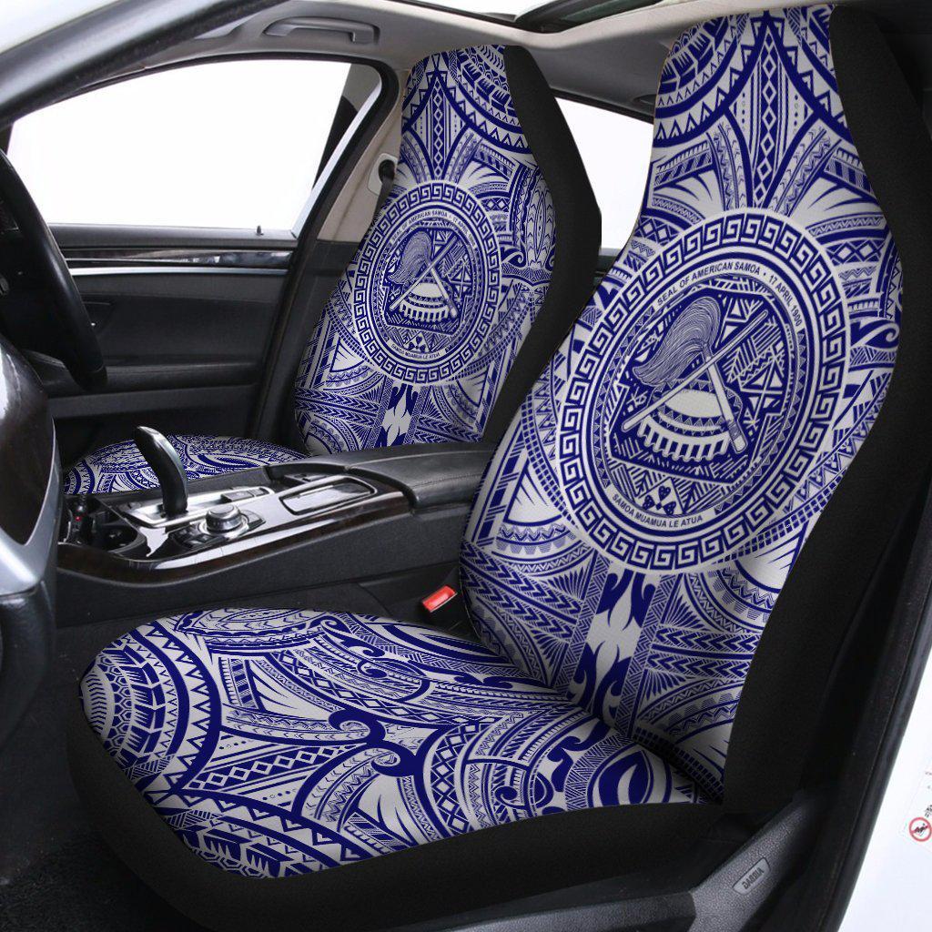 American Samoa Polynesian with pattern and Flag Color  Car Seat Cover