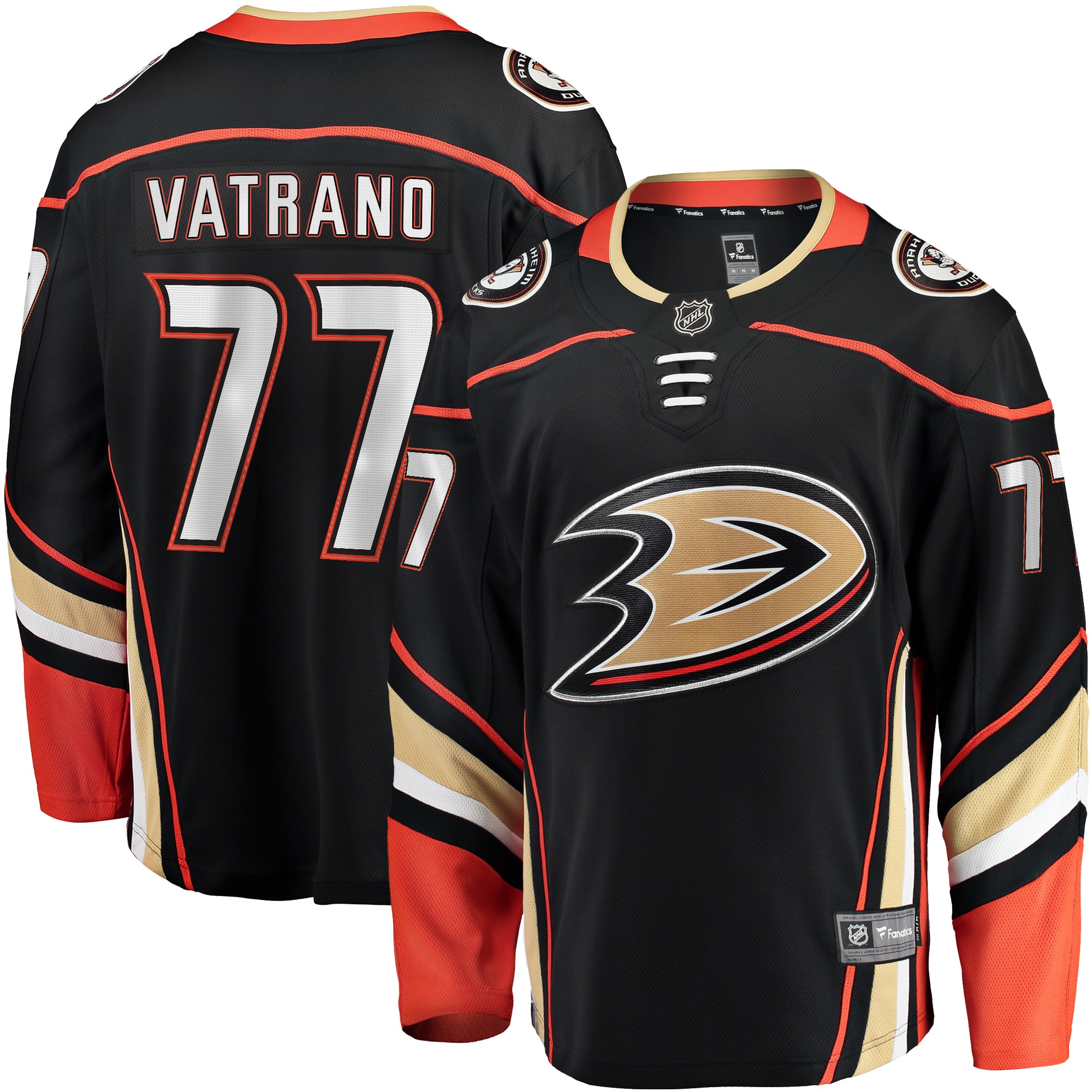 Frank Vatrano Anaheim Ducks Branded Home Breakaway Player Jersey – Black