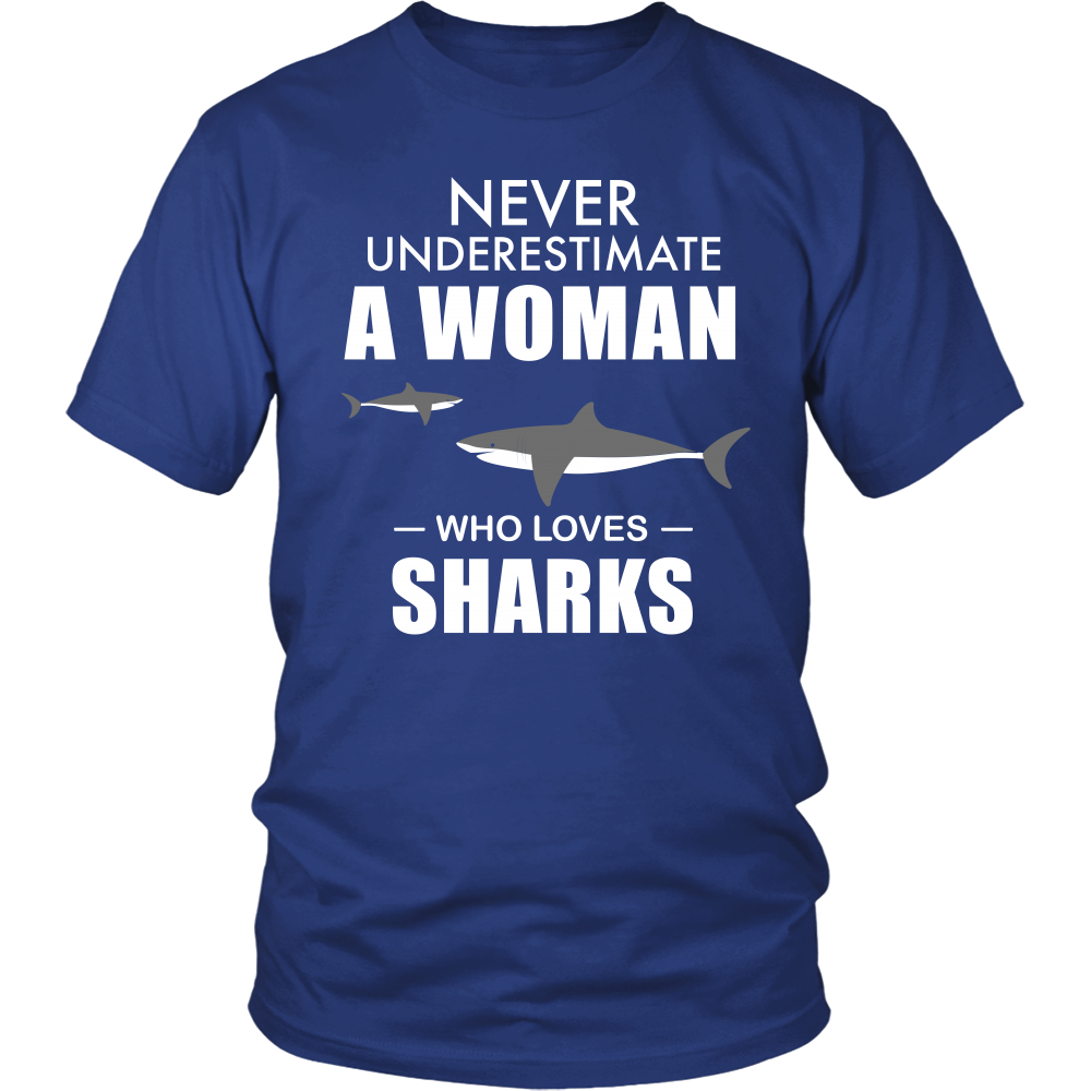 Shirt – Woman Who Loves Sharks Scd1003