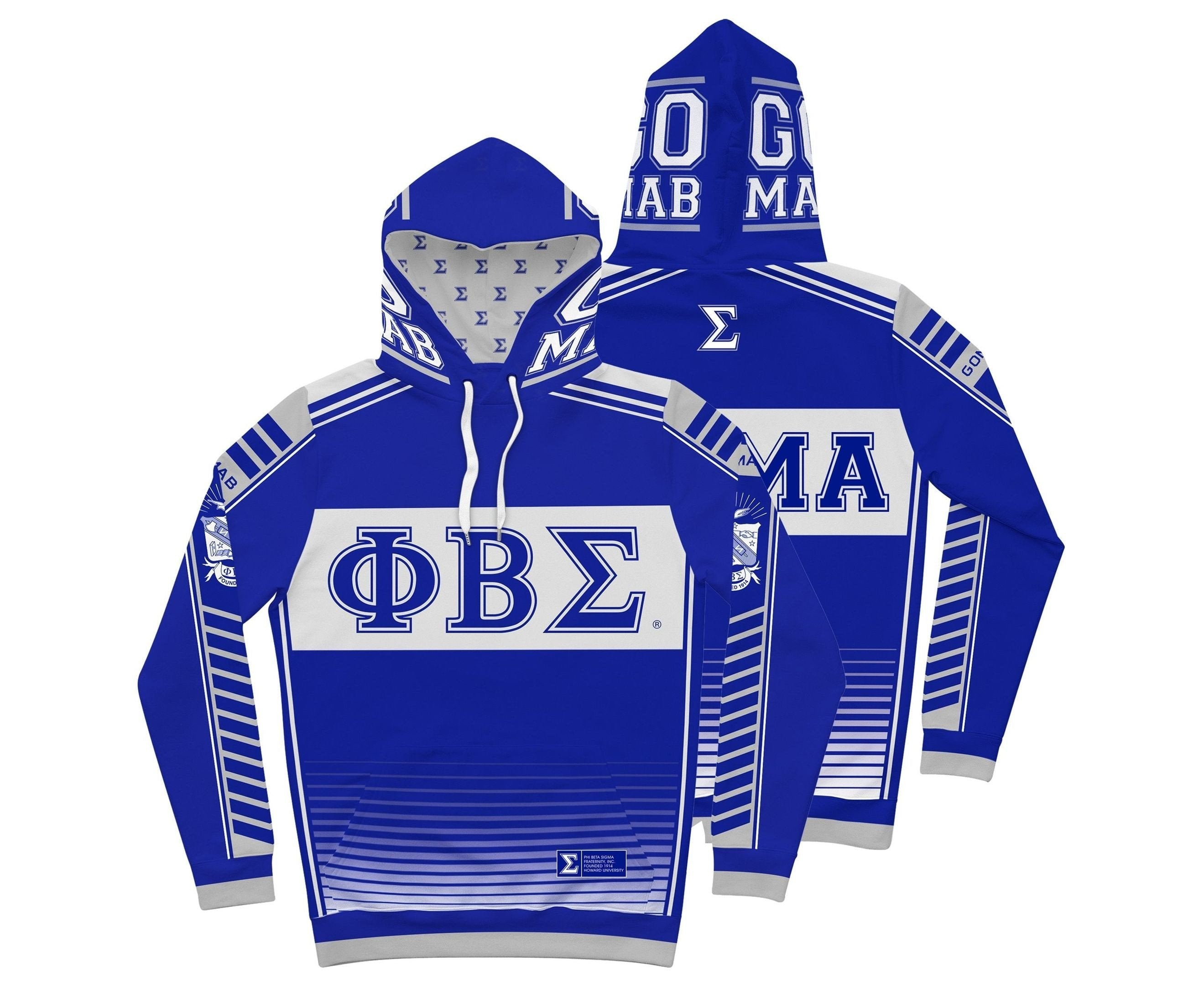 Fraternity Hoodie – Phi Beta Sigma Fraternity Modern Racer Hoodie