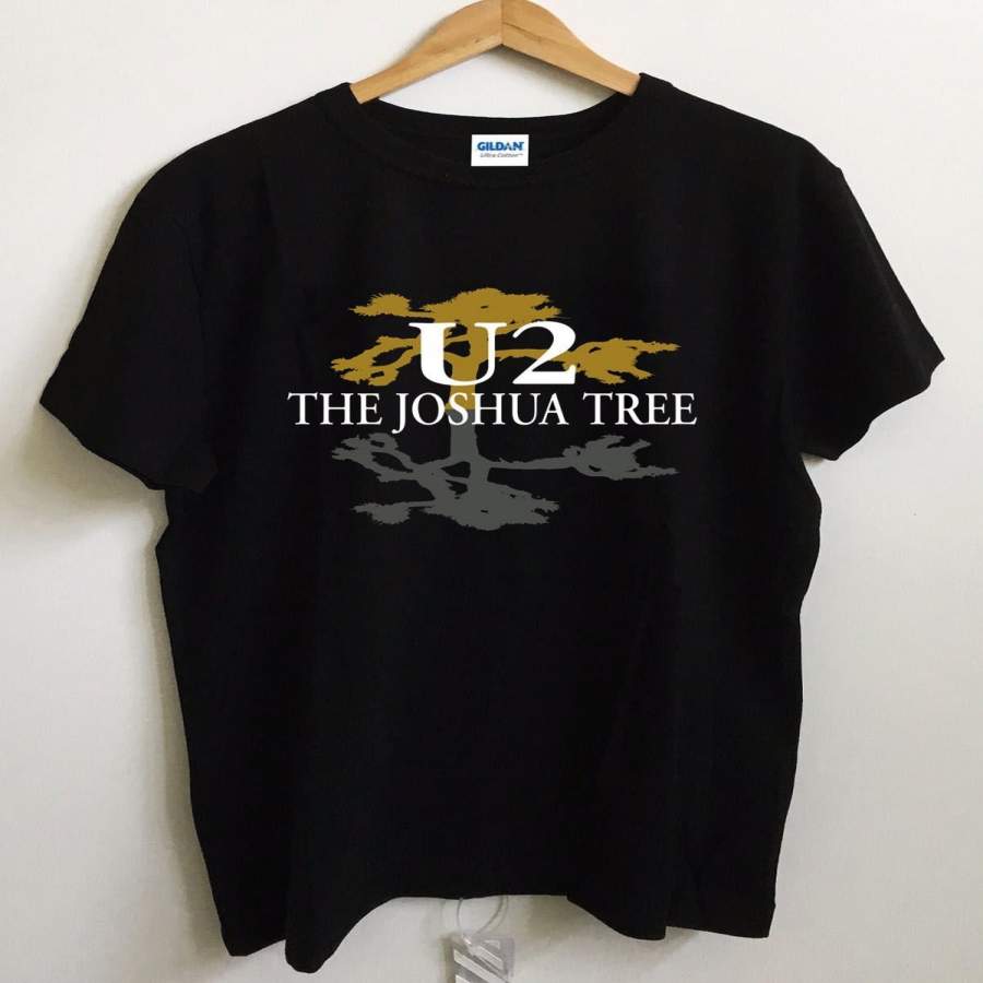 Men’s Fashion Casual Short-sleeved T-shirt U2 THE JOSHUA TREE TOUR BLACK T SHIRT Men’s Punk T-shirt