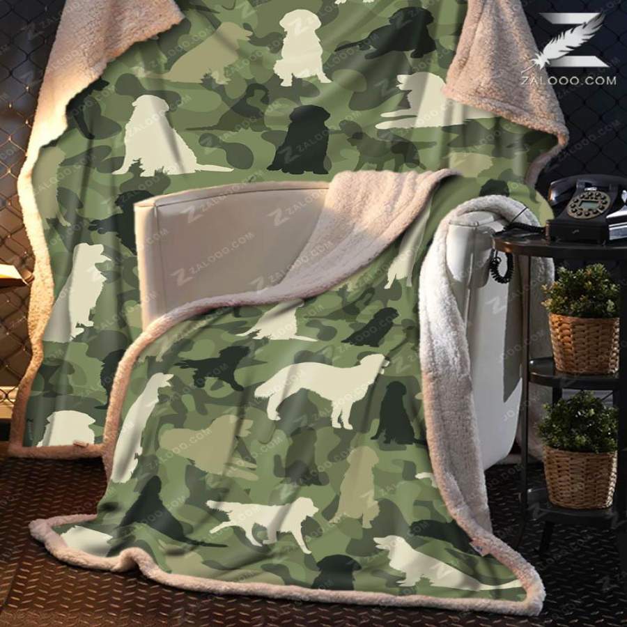 Zalooo – Custom Blanket – Dog – Golden Retriever Camo