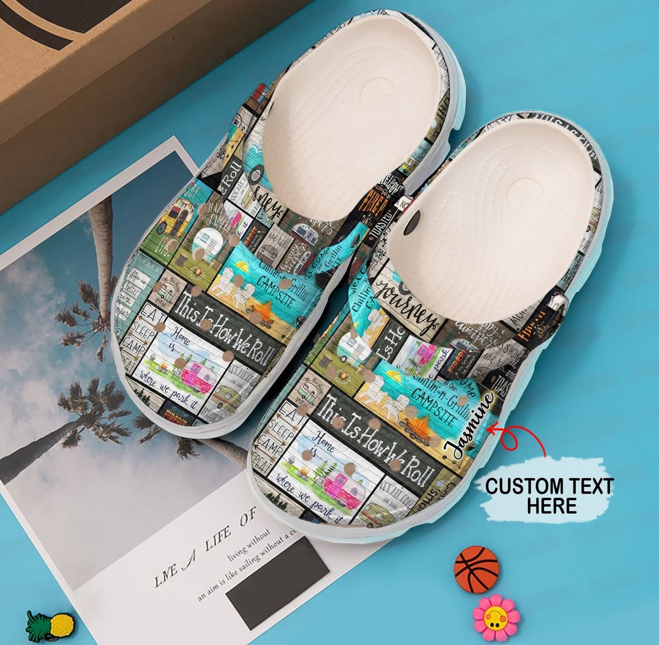 Camping Personalized Clog, Custom Name, Text, Color, Number Fashion Style For Women, Men, Kid, Print 3D Camping Collection