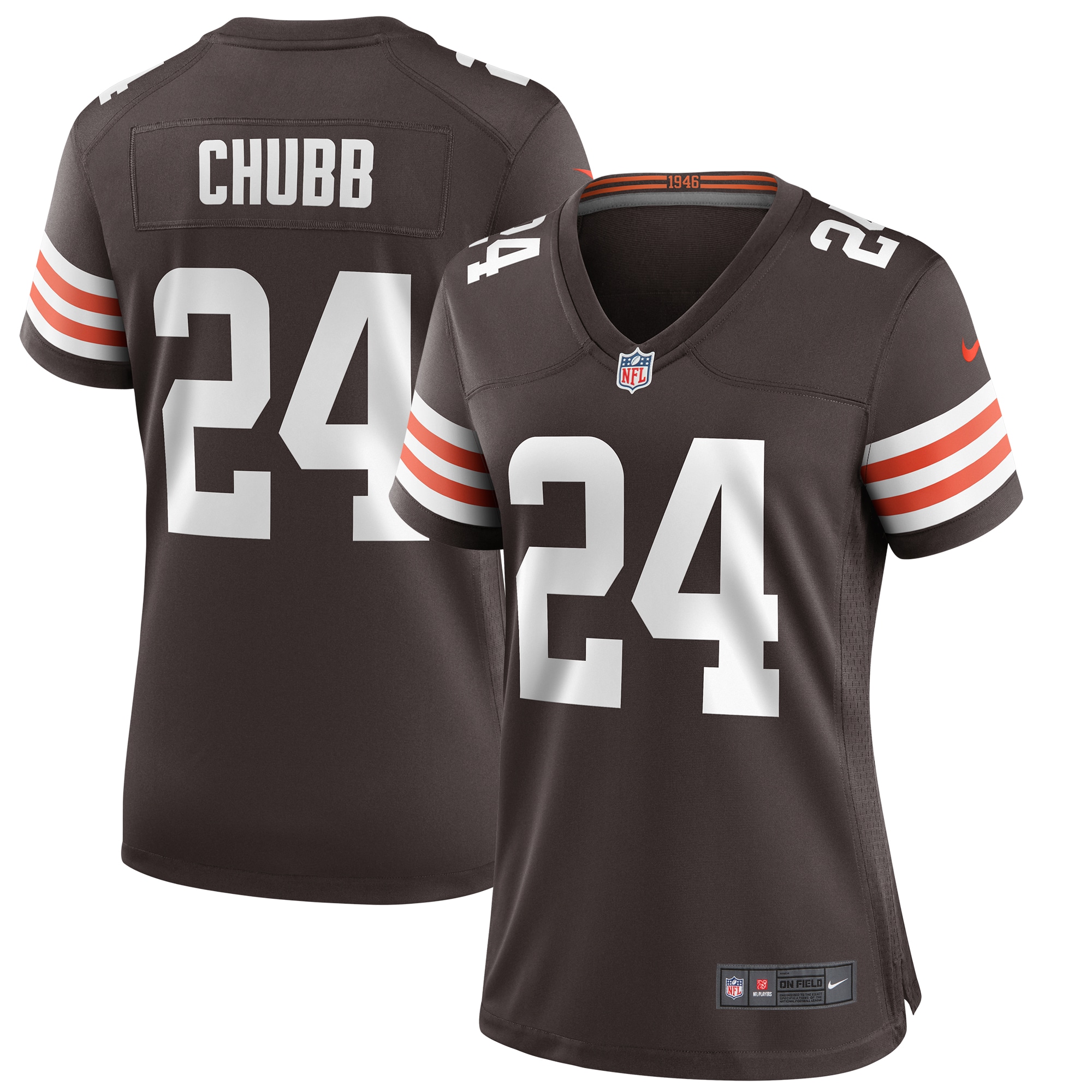 Women’s Cleveland Browns Nick Chubb Brown Game Jersey