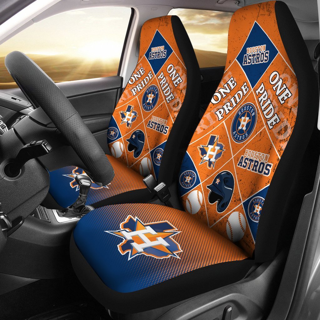 Pride Flag of Pro Houston Astros Car Seat Covers