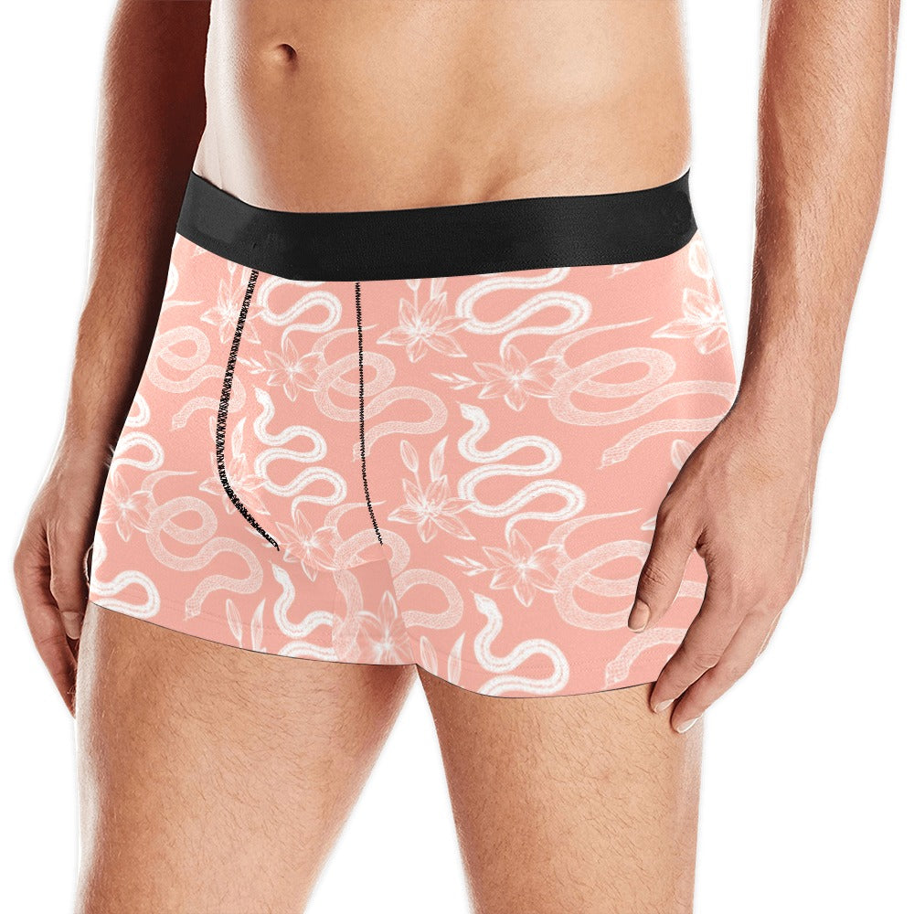 Snake Lilies Flower Pattern Men’S All Over Print Boxer Briefs Men’S Underwear