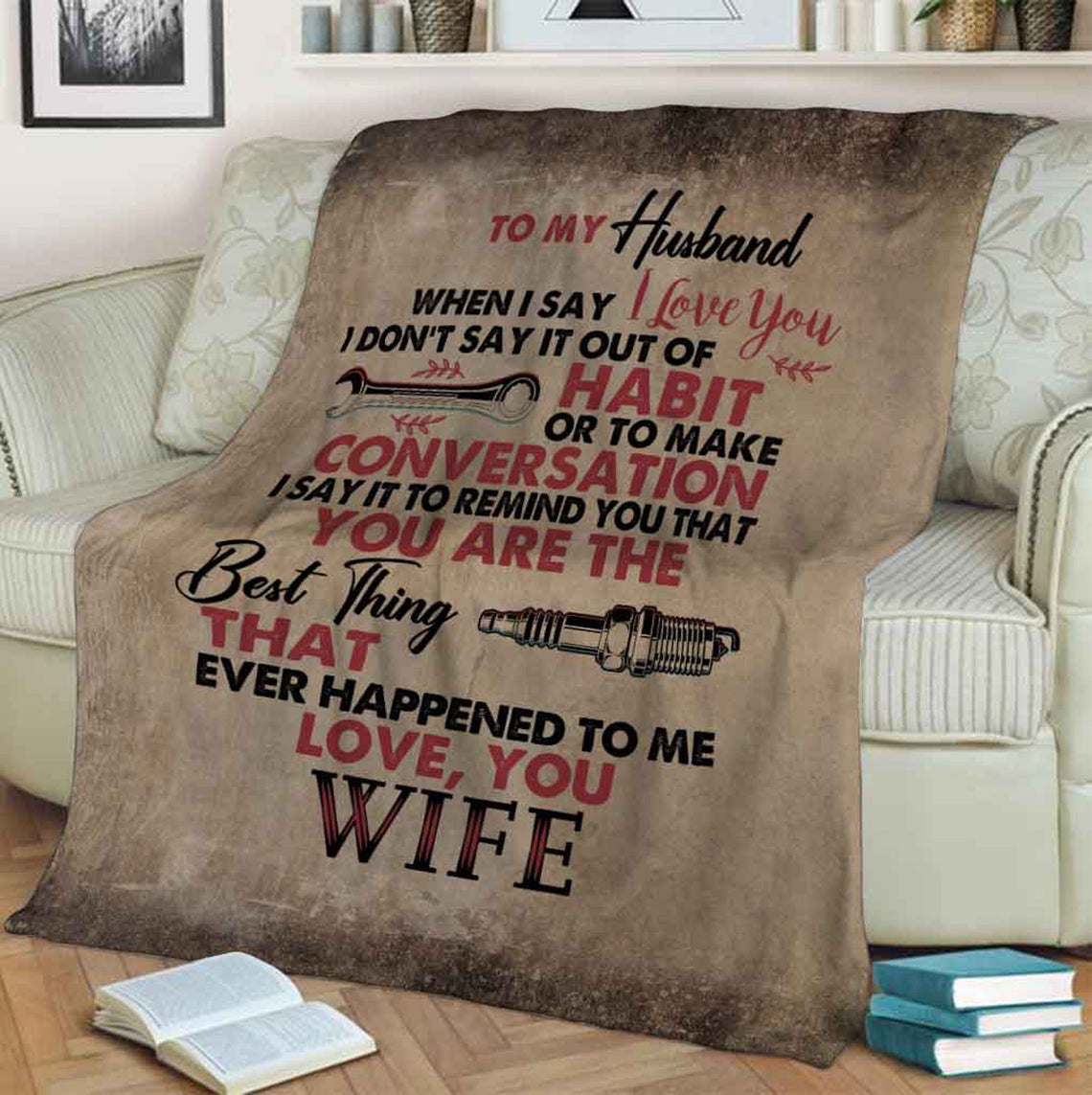 To My Husband You Are The Best Thing That Ever Happened To Me Fleece Blanket Gift For Family,Birthday,Couple,Husband,For Him Gift Home Decor Bedding Couch Sofa Soft And Comfy