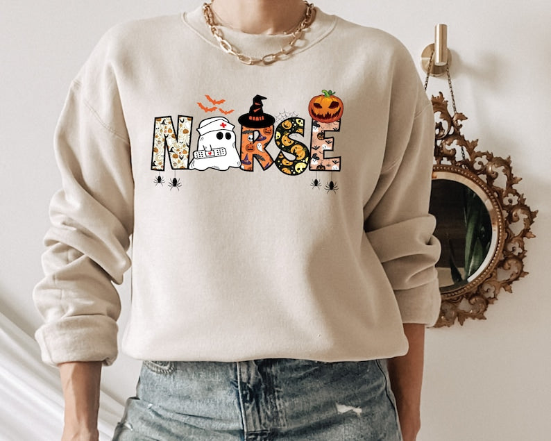 Funny Halloween Sweatshirt Halloween 2D Crewneck Sweatshirt All Over Print Sweatshirt For Women Sweatshirt For Men Sws4813