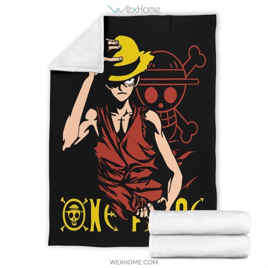 One Piece Black Premium Blanket