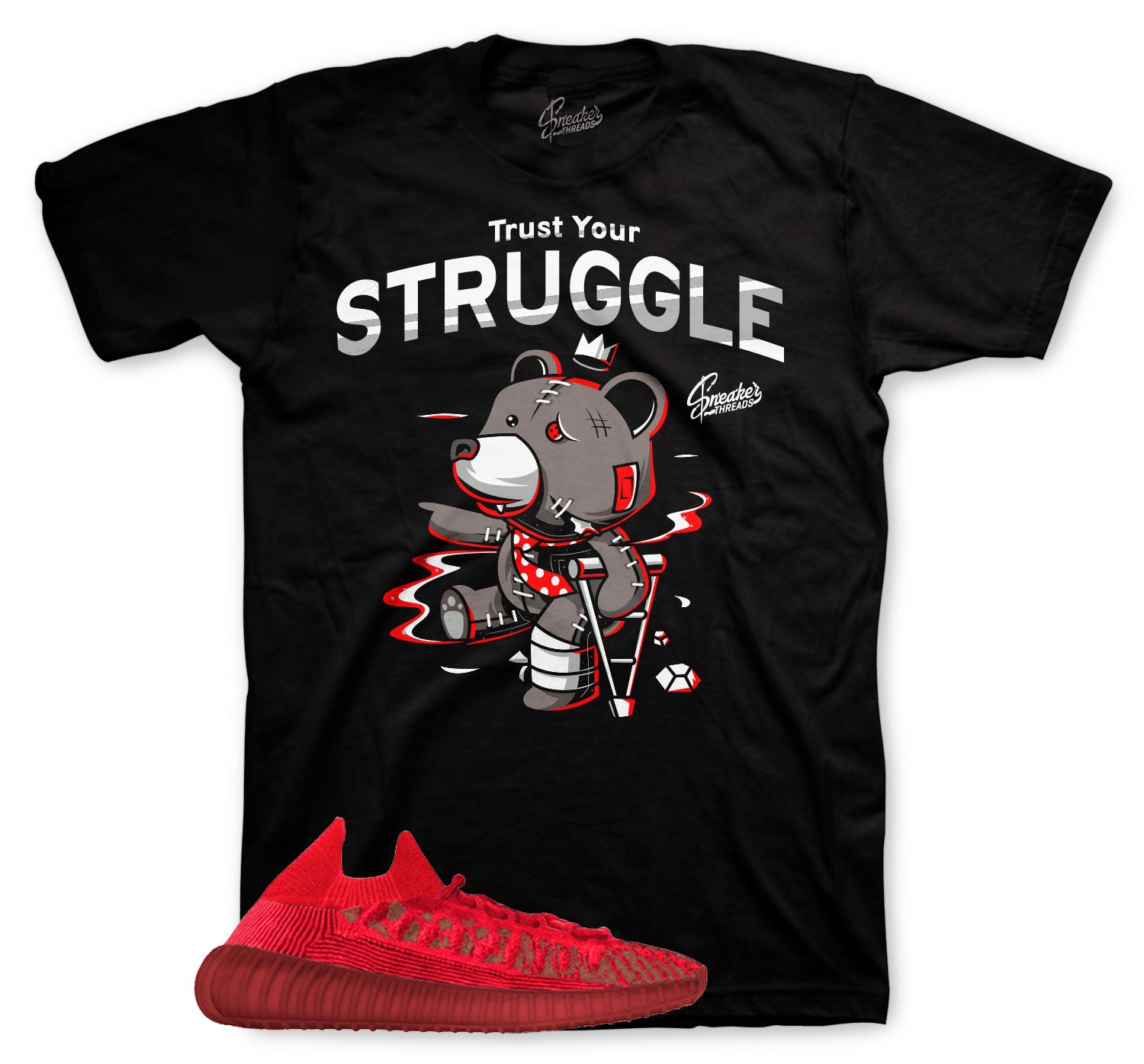 Yeezy 350 Slate Red Trust Your Struggle Shirt