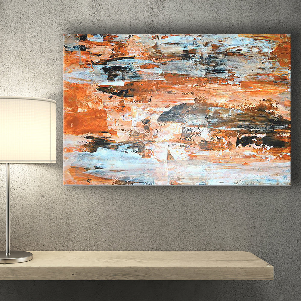Abstract Brown And Red Canvas Print – Canvas Painting, Canvas Art, Wall Art, Wall Decor