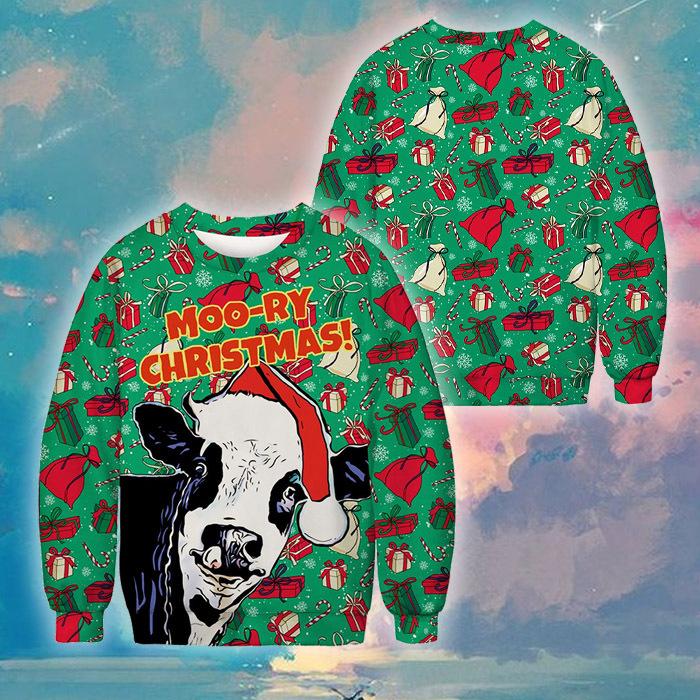 Cow Moory Christmas Ugly Christmas Sweater | For Men & Women | Adult | Us6263