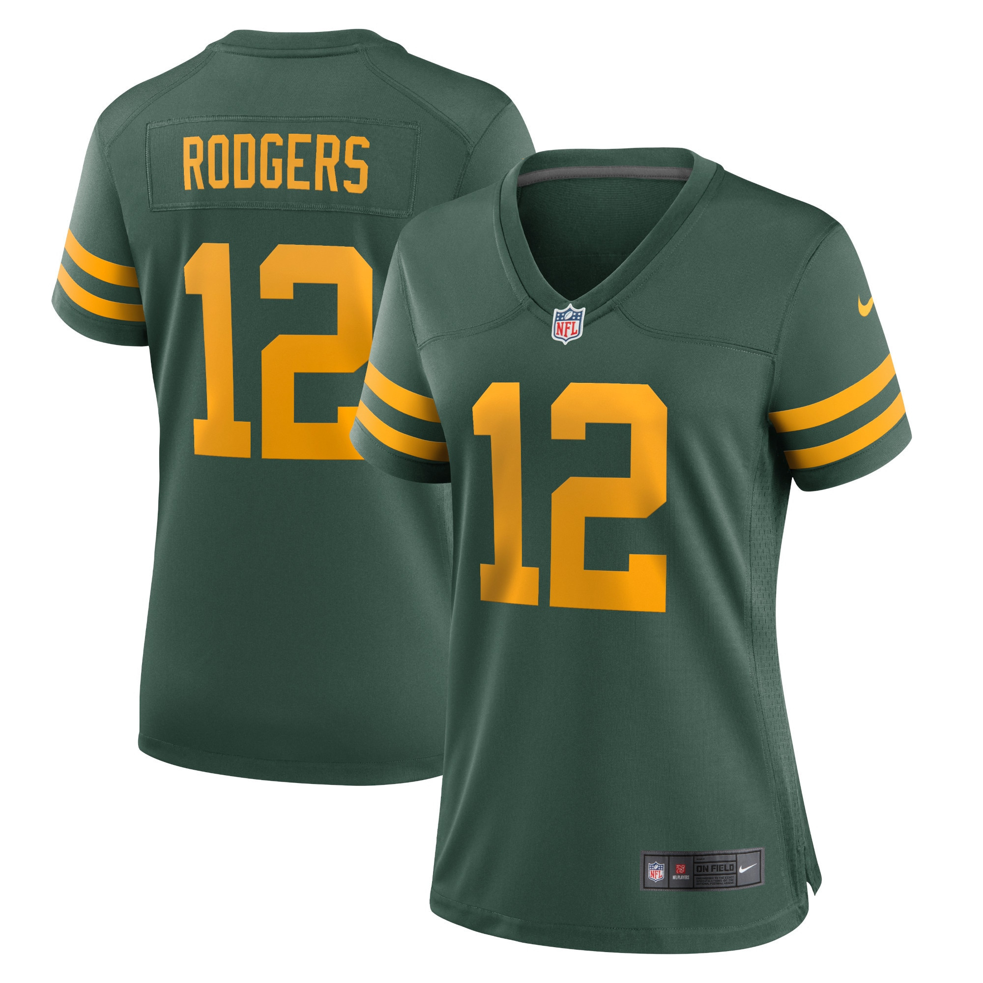 Aaron Rodgers Green Bay Packers Womens Alternate Game Player Jersey – Green NFL