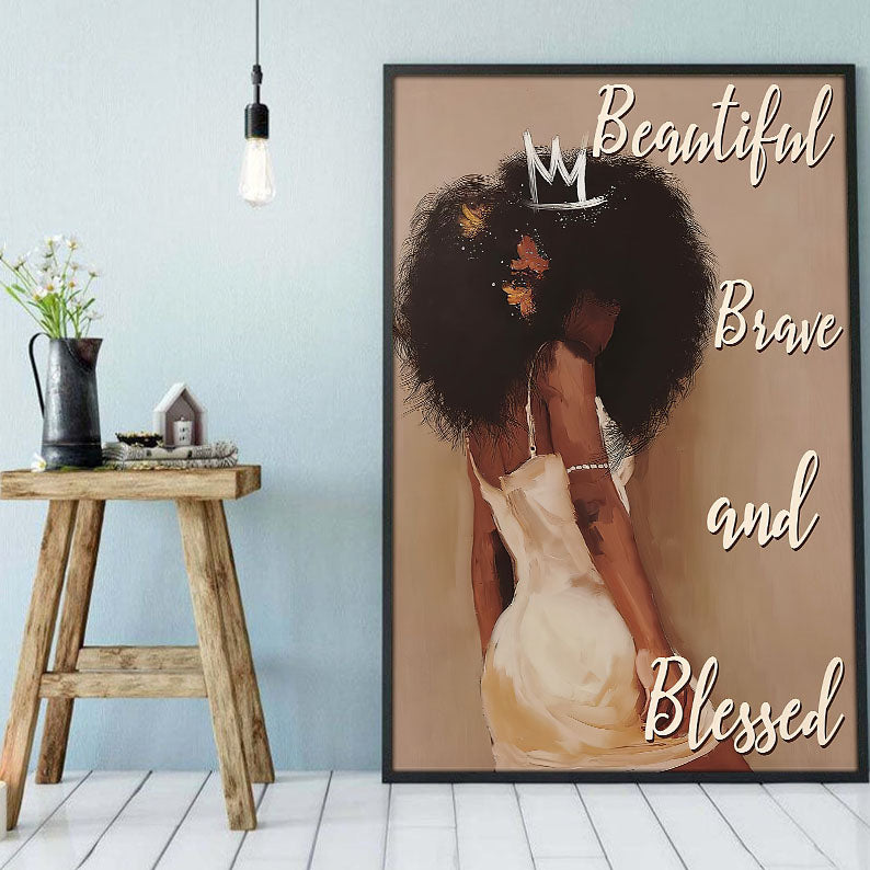 Modern African Canvas Art Unique African Poster Print Black Women Black Men Glamorous Wall Canvas