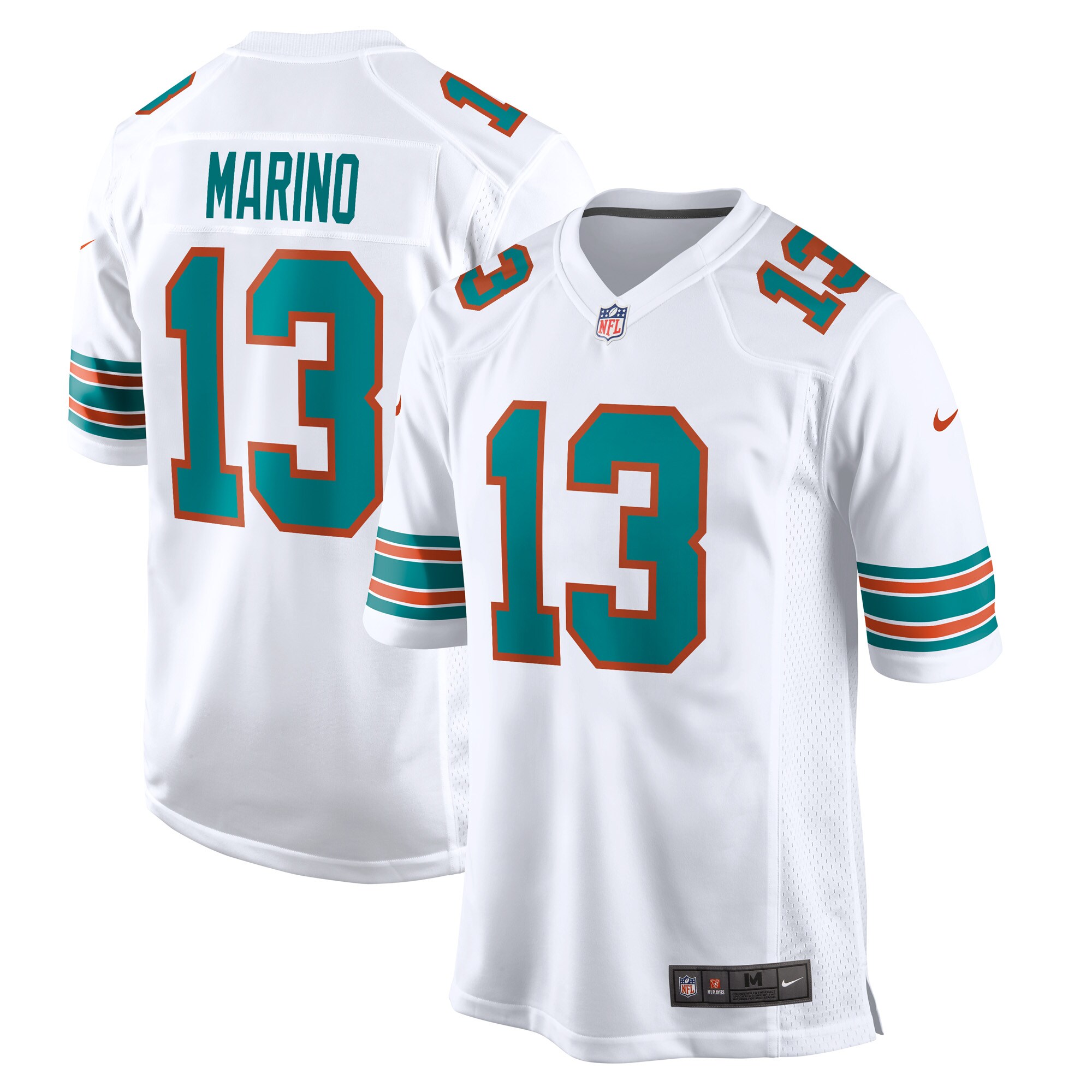 Men’s Miami Dolphins Dan Marino White Retired Player Jersey