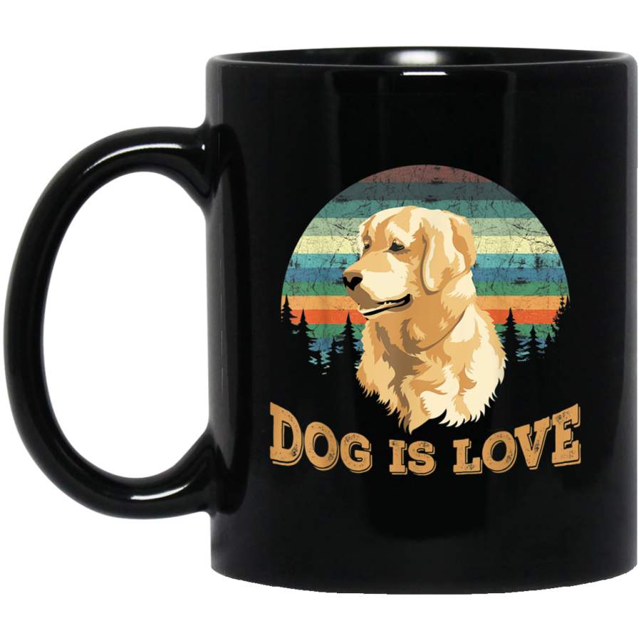 Dog is love Golden retriever vintage Mug for dog lovers