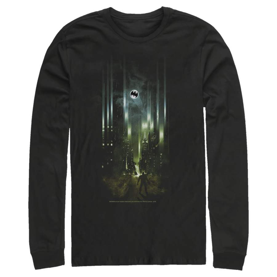 Batman Men’s Gotham City Signal  Long Sleeve Shirt