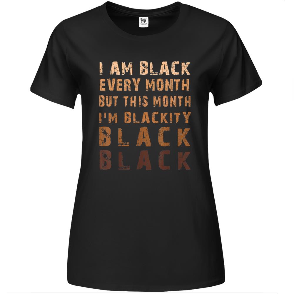 Vintage Melanin Blackity Black Every Month Black History Premium Womens T Shirts