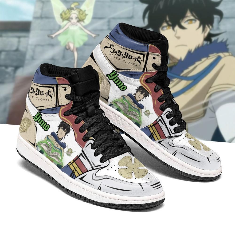 Golden Dawn Yuno Black Clover Anime Air Jordan Shoes Sport Sneakers