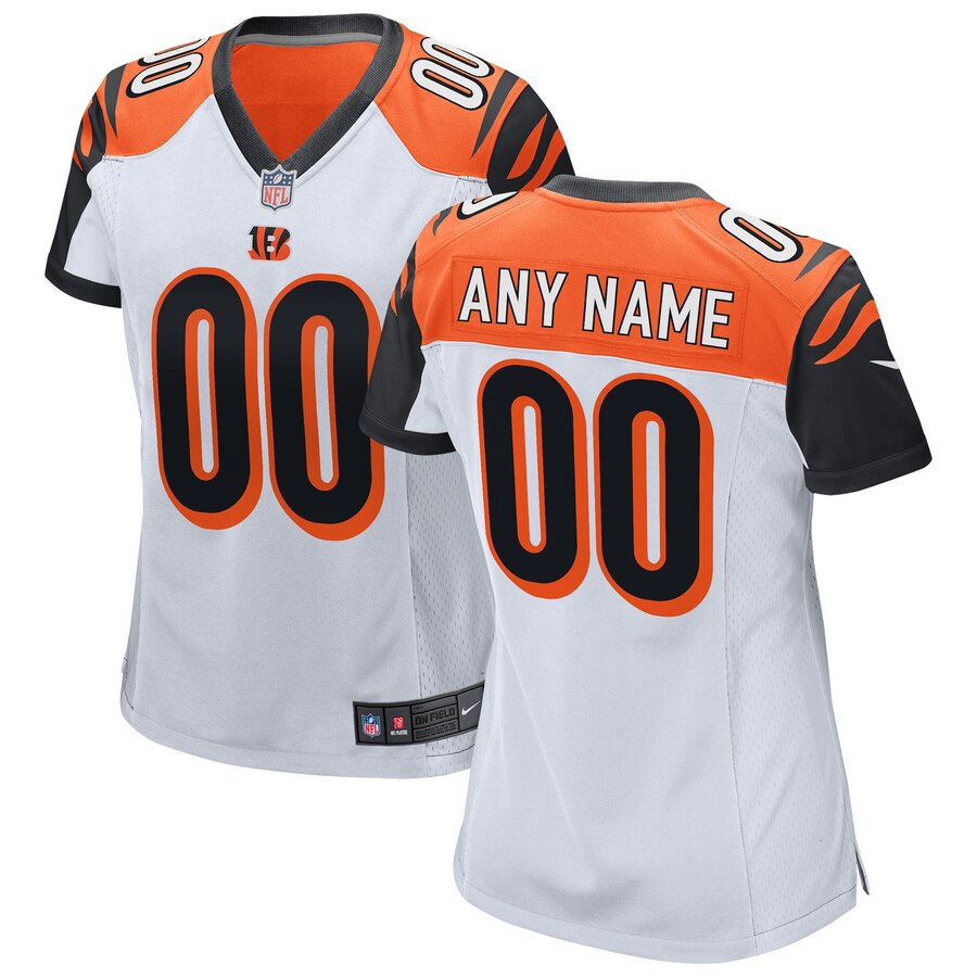 Cincinnati Bengals Nike Womens 2018 Custom Game Jersey – White