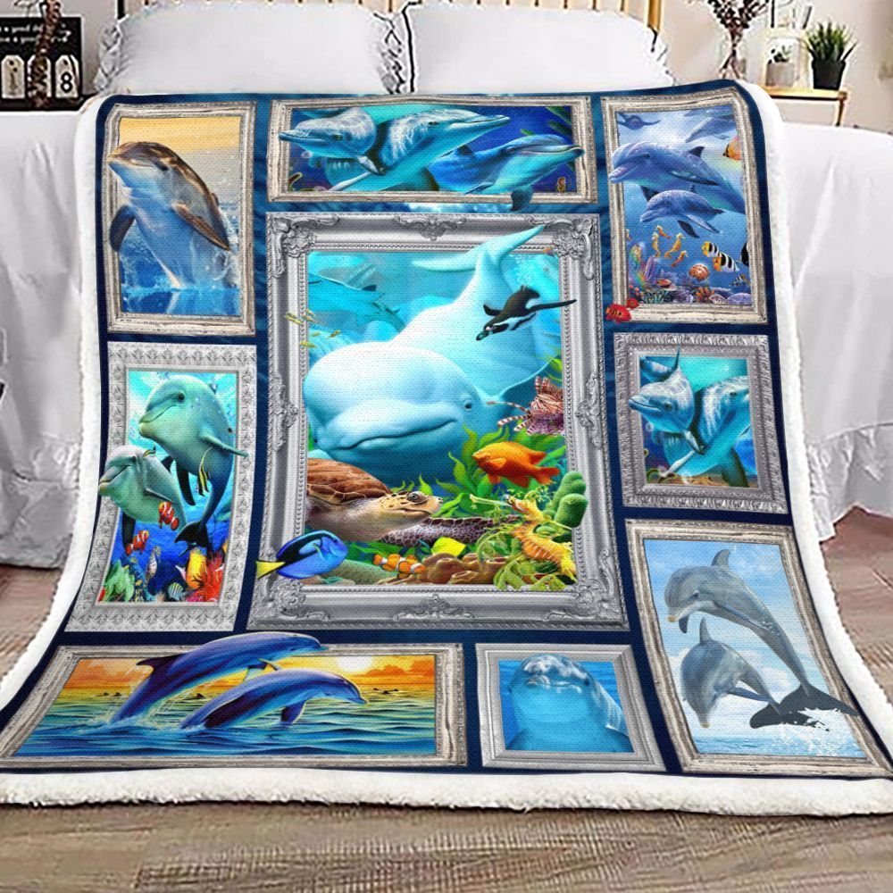 Dolphin Fleece Blanket All Over Prints